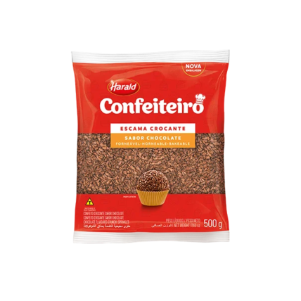 Confeito Crocante Escamas Sabor Chocolate Confeiteiro 500g