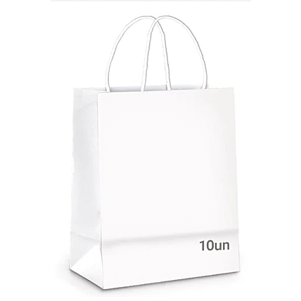 Sacola Branca Premium Vinco Pp(21x15x8)10un