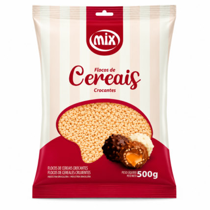 Flocos de Cereais Crocante Mix 500g para Chocolates e Confeitaria Chocolandia