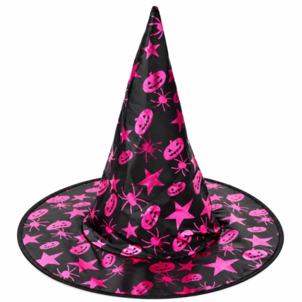 Chapéu de Bruxa Divert Preto e Pink Elise Halloween C/1 Un Chocolandia
