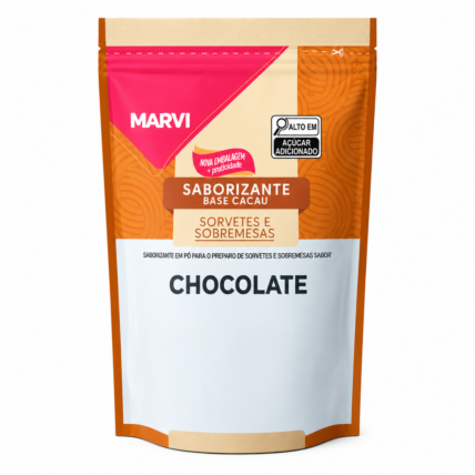 Base Saborizante em Pó para Sorvete Chocolate Marvi 80g Chocolandia