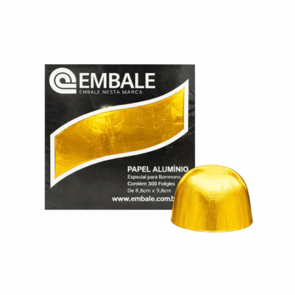 Embalagem de Alumínio Amarelo Embale 9,8x9,8 com 300 Unidades | Chocolândia