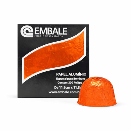 Embalagem de Alumínio Laranja Embale 11,8x11,8 com 300 Unidades | Chocolândia