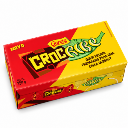 Bombom Garoto Crocribe Crocante e Caribe 215,2g Chocolandia