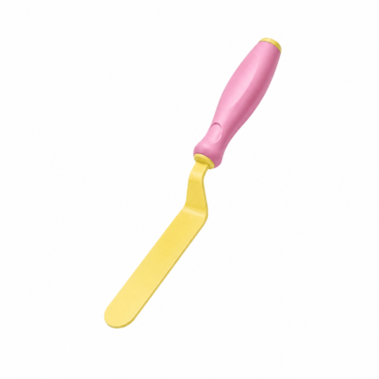 Espátula Curva BlueStar Rosa Candy 28,5cm para Bolos e Confeitaria Chocolandia