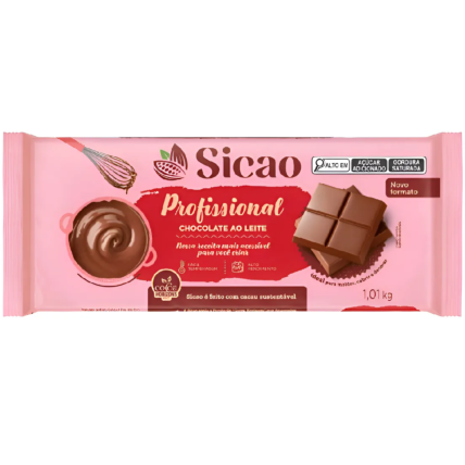 Chocolate Profissional Sicao ao Leite Barra 1,01kg para Confeitaria – Chocolândia