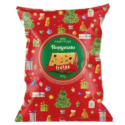 Mini Panetone Frutas Romanato 80g