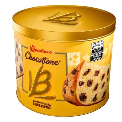 Chocotone com Gotas de Chocolate Bauducco Lata 750g