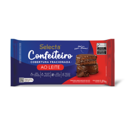 Cobertura Barra Selecta Ao Leite 1,01kg – Cobertura Confeiteira Profissional | Chocolândia