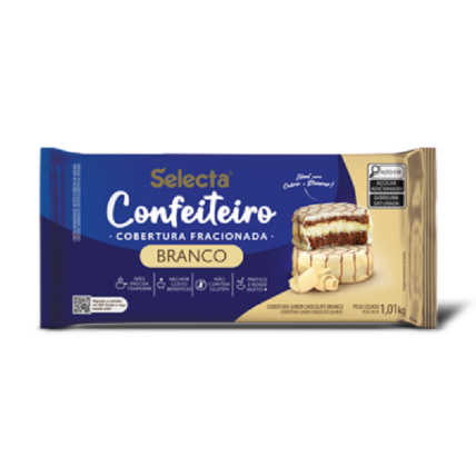 Cobertura Barra Selecta Branca 1,01kg – Cobertura Fracionada Profissional | Chocolândia