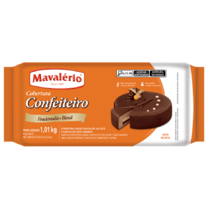 Cobertura Confeiteiro Mavalério Blend 1,01kg – Chocolate Fracionado Profissional | Chocolândia