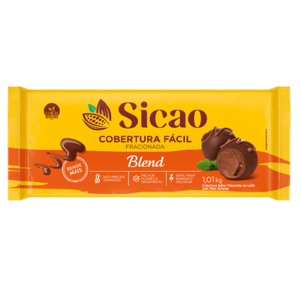 Cobertura Fracionada Fácil Sicao Barra Blend 1,01kg para Confeitaria – Chocolândia