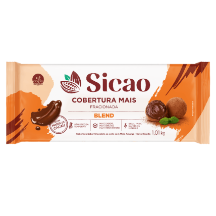 Cobertura Fracionada Mais Sicao Barra Blend 1,01kg para Confeitaria Profissional – Chocolândia