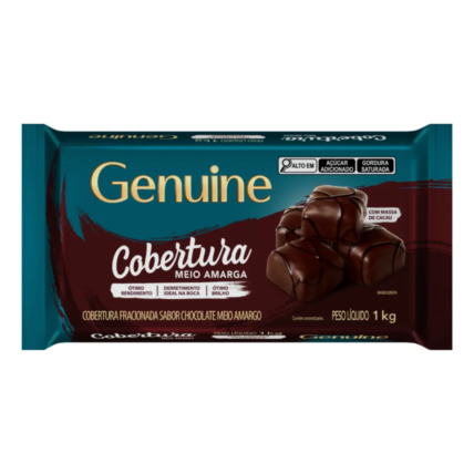 Cobertura Fracionada em Barra Meio Amargo Genuine 1kg