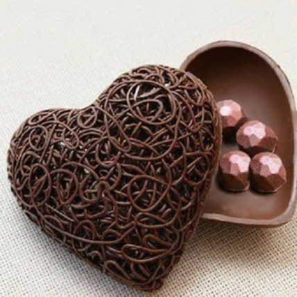 Coração Rendado para Dia das Mães