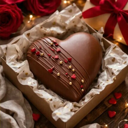 Coração Recheado com Trufas - Dia das Mães e Namorados