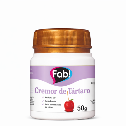 Cremor de Tártaro Fab 50g Estabilizante para Confeitaria e Panificação Chocolandia