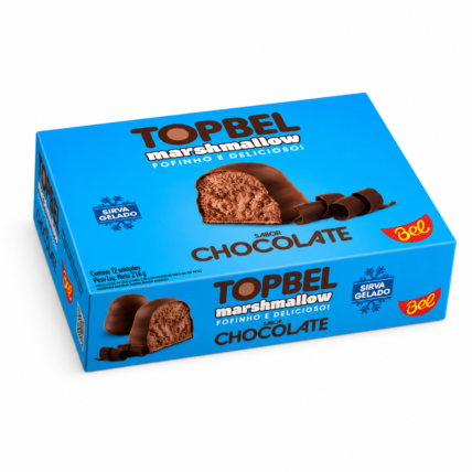 Doce Top Bels Chocolate Ao Leite Bel 168g Caixa com 12 Unidades Chocolandia