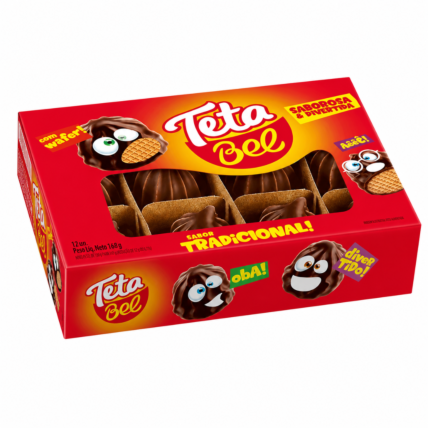 Doce Teta Bel Ao Leite 168g Caixa com 12 Unidades Bel Chocolandia