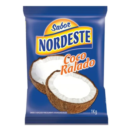 Coco Ralado Úmido Adoçado Sabor Nordeste 1kg