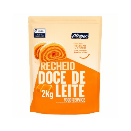 Doce de Leite Alispec Pouch 2kg para Recheios e Confeitaria Profissional – Chocolândia