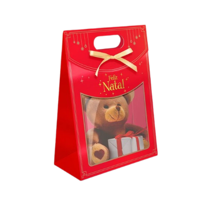 Caixa Maleta com Visor Natal Luz 10un