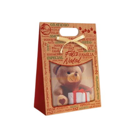 Caixa Maleta com Visor Natal Essesncia 10un