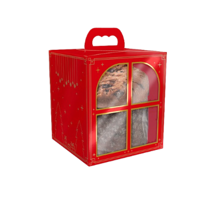 Caixa Alça Panetone Natal Luz 10un Ideia