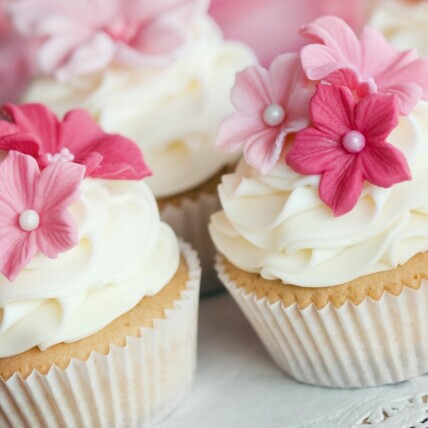 Cupcakes decorados com Pasta Americana 