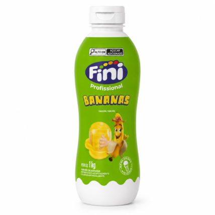 Calda para Sorvete Sabor Banana Fini 1kg para Sobremesas Chocolandia