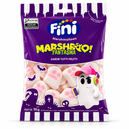 Marshmallow Fini Marshboo Fantasma Tutti Frutti 70g Halloween | Chocolandia