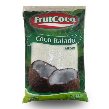 Coco Ralado Médio Frutcoco 1kg | Ingrediente Versátil e Natural para Confeitaria | Chocolândia