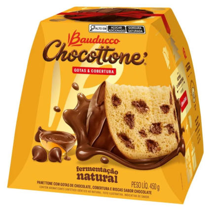 Chocottone Maxxi Bauducco Gotas e Cobertura de Chocolate 450g