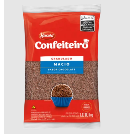 Granulado Macio Sabor Chocolate Confeiteiro 1,01kg