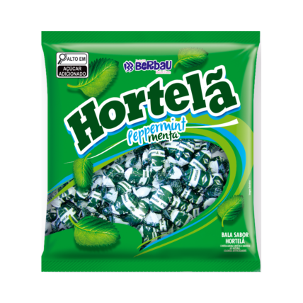 Bala de Hortelã Berbau 500g Peppermint Menta Refrescante Chocolandia
