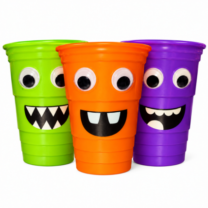 Copo Plástico Happy Halloween Monstrinho 500ml Cromus 1un Chocolandia