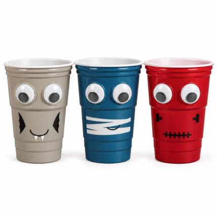 Copo Assustador Halloween Sortido 350ml Cromus 1 Unidade Chocolandia
