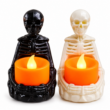 Vela LED Esqueleto Compose Halloween Cromus Sortida 1un Chocolandia