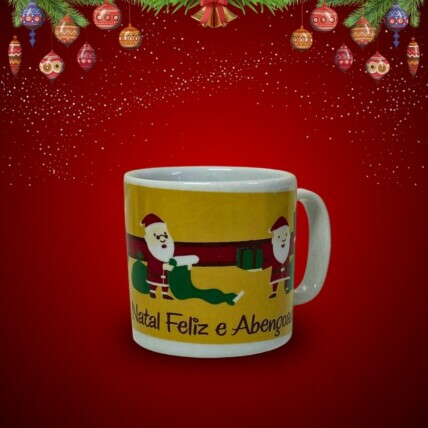 Caneca Porcelana Bmb Natal 120ml