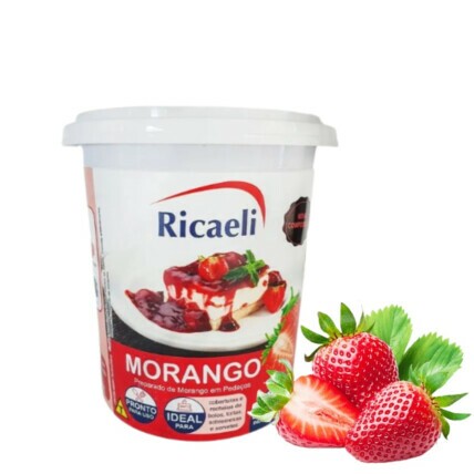 Recheio Morango Ricaeli 1,02 kg – Preparado Gourmet para Confeitaria | Chocolândia