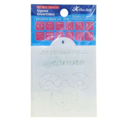 Kit Mini Stencils Signos Divertidos Bluestar 4pc