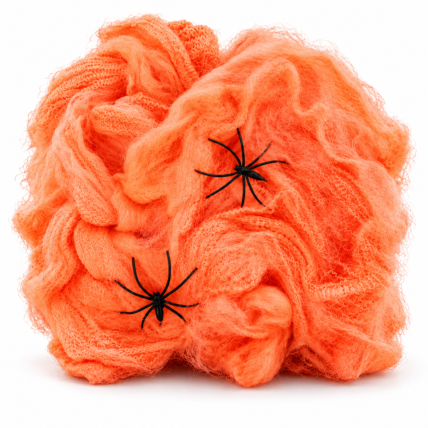 Teia de Aranha Laranja Decorativa Halloween Cromus 18g 1 Unidade | Chocolândia