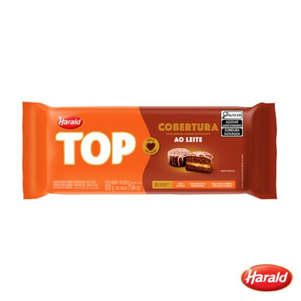 Cobertura em Barra Top Harald Sabor Chocolate ao Leite 500g para Confeitaria Profissional – Chocolândia