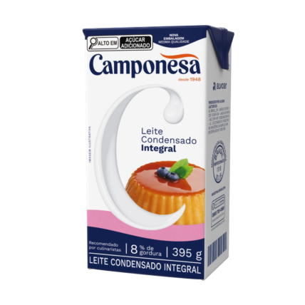 Leite Condensado Integral Camponesa TP 395g Cremoso Chocolandia