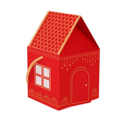 Caixa Casinha Natal Luz para Mini Panetone – Pacote 10 unidades | Ideia | Chocolândia