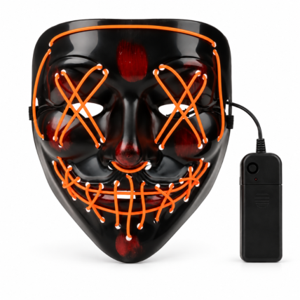 Máscara LED Halloween Sortida com Luz para Fantasia Silver | Chocolandia