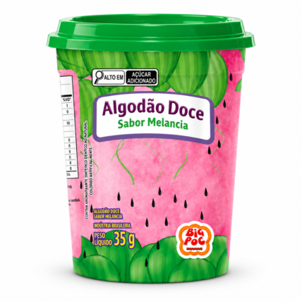 Algodão Doce Sabor Melancia Big Poc 35g no Pote | Chocolândia