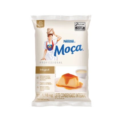 Leite Condensado MOÇA® Profissional 1,18 kg – Bag para Produção | Chocolândia