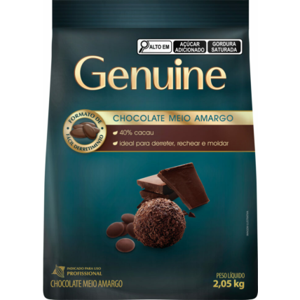 Chocolate Meio Amargo em Gotas Genuine 2,05kg