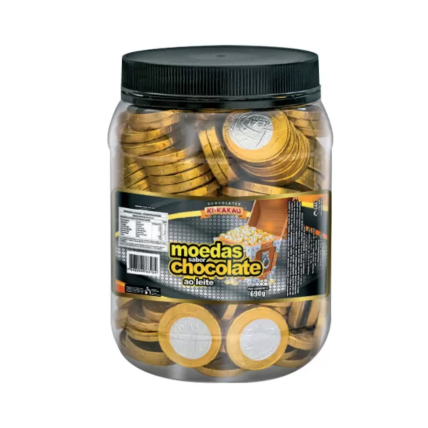 Moedas Sabor Chocolate Ki Kakau Pote 690g